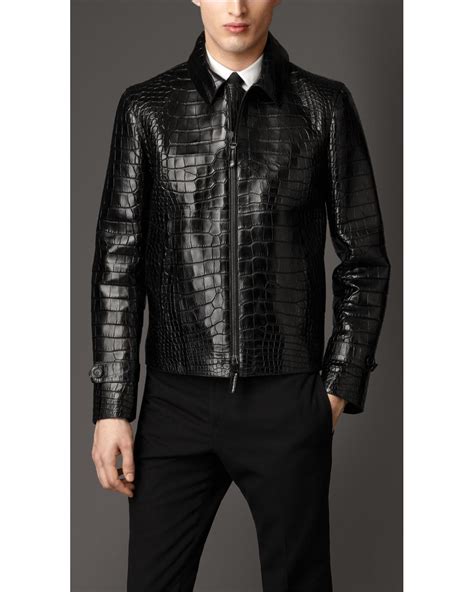 crocodile jacket burberry|Burberry clothing for men.